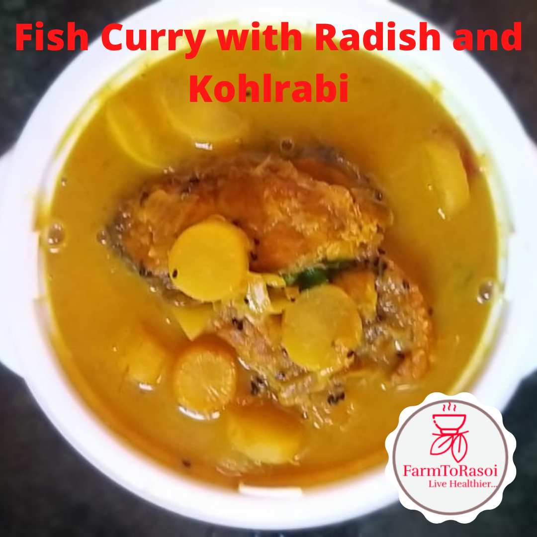 Fish Curry with Radish and Kohlrabi